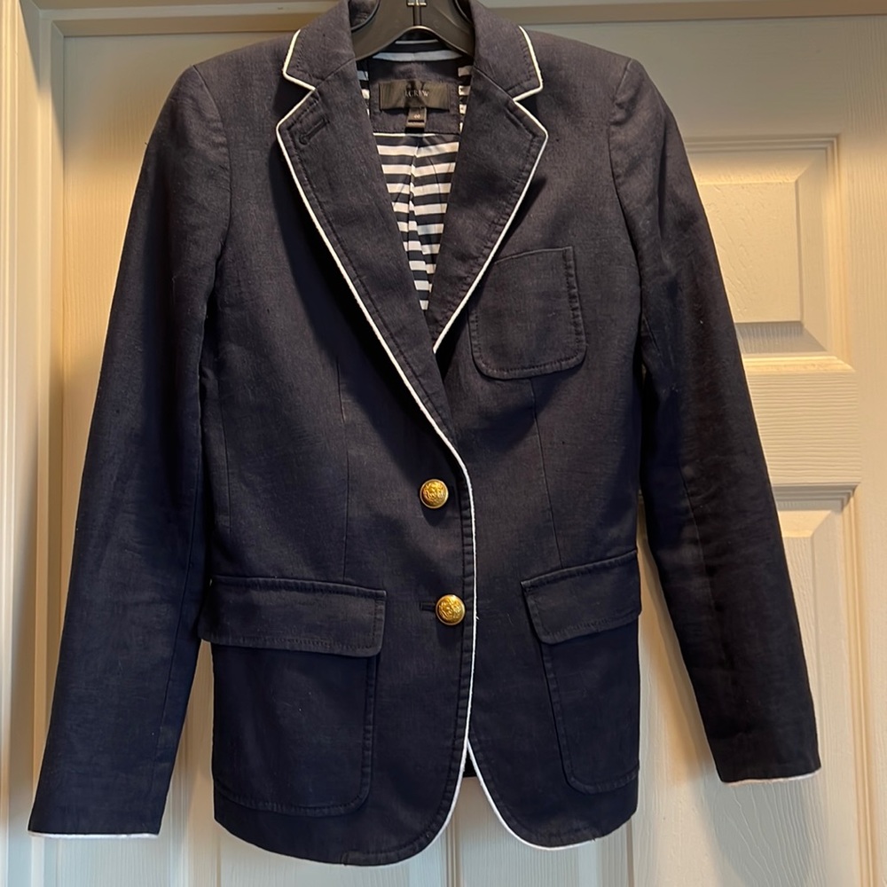 EUC J.Crew Linen Blazer